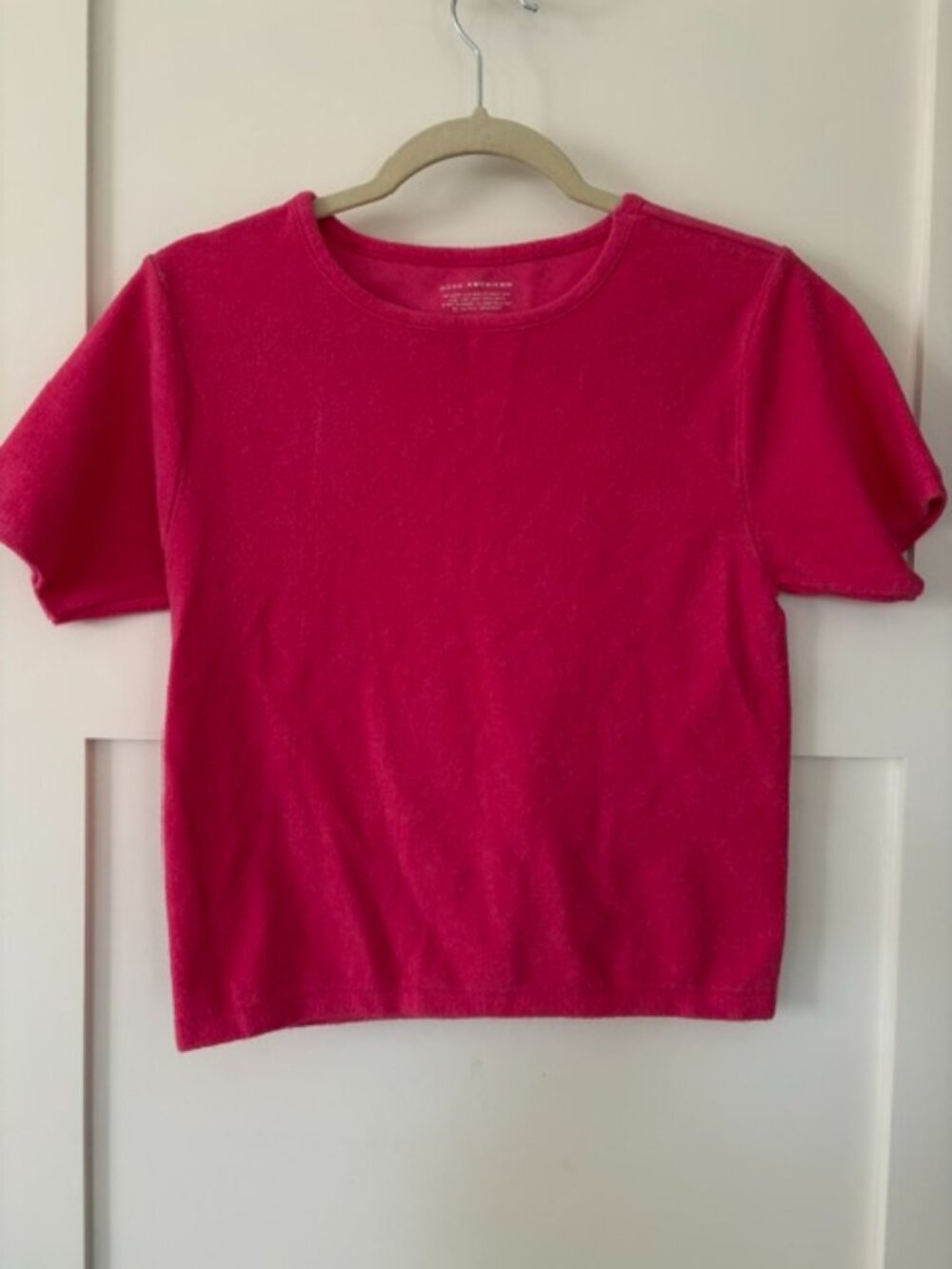 Good American Pink Terry Cloth Crop Top Size 5/6